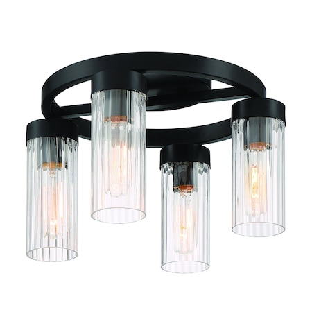 Designers Fountain 14in Braden 4-Light Iron Graphite Ceiling Light Semi Flush Mount 95011-IG